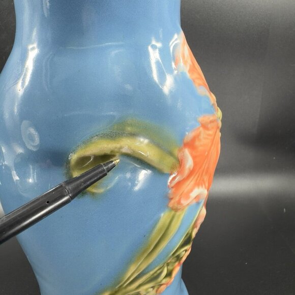 April Cornel Pynmalay Ceramic Vase Vessel Flower Pattern Malay Flower W Sticker - Picture 6 of 15